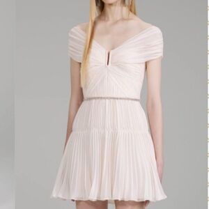 Self Portrait Cream White Chiffon Mini dress